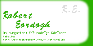 robert eordogh business card